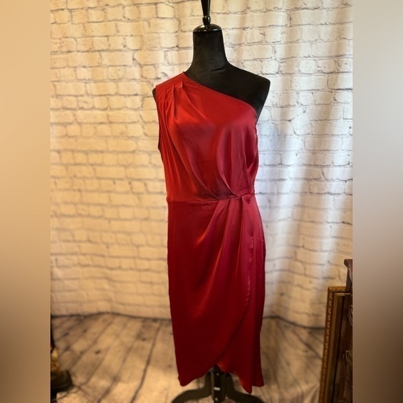 Pretty Garden Res One Shoulder Dress  size M.   NWT - Picture 6 of 16